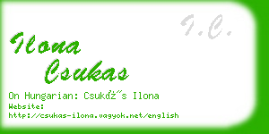 ilona csukas business card